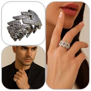 Moissanite 2.53 CTW unisex Cuban Ring